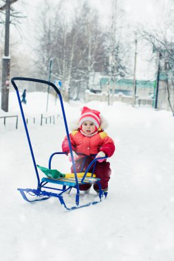 Çocuk kızağı rulo.