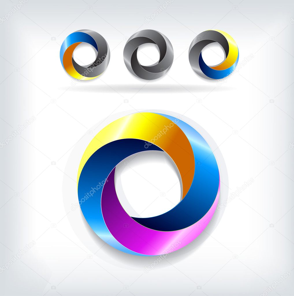 Abstract vector logo template circle
