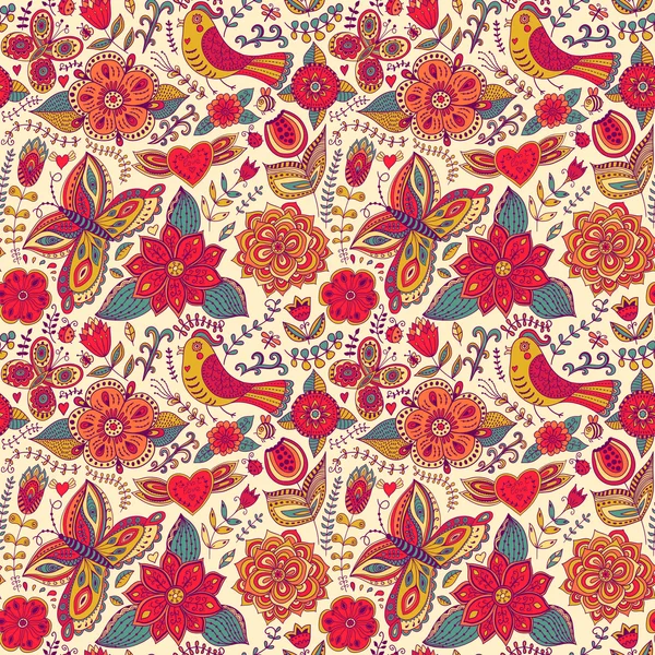 Textura floral sin costuras — Archivo Imágenes Vectoriales