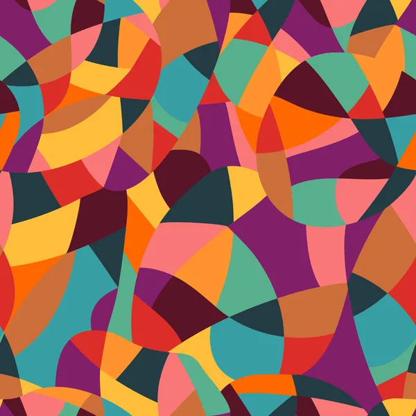 Texture senza soluzione di continuità con triangoli, mosaico infinito modello — Vettoriale Stock