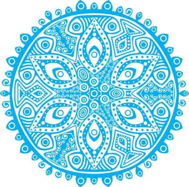 Beyaz arkaplanda mavi kar tanesi