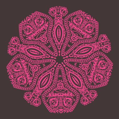 Hint takı, sürekli değişen çiçek desenli, mandala.