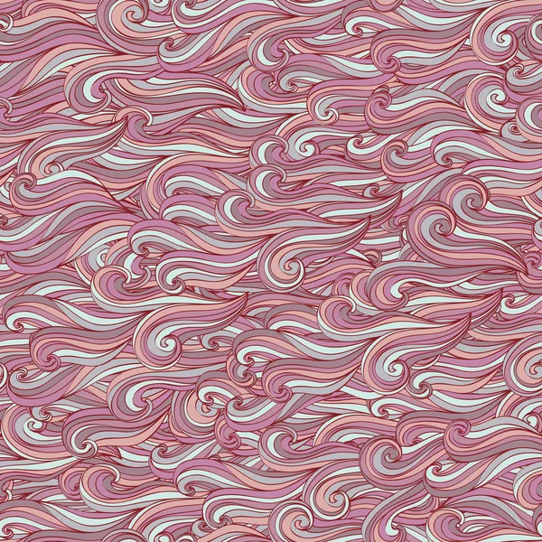 Бесшовный волновой рисунок ручной работы, фон волн (плавная мозаика ) — стоковый вектор