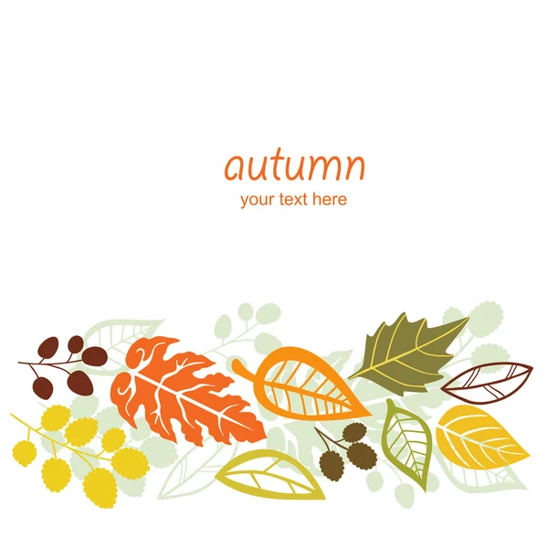 Textura outono com folha — Vetor de Stock