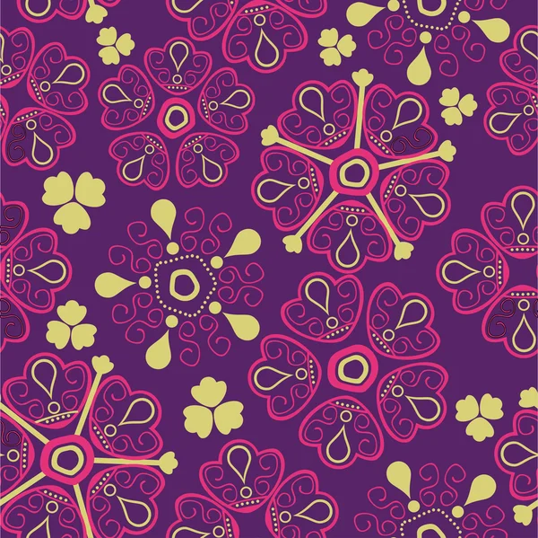 Motif floral sans couture — Image vectorielle