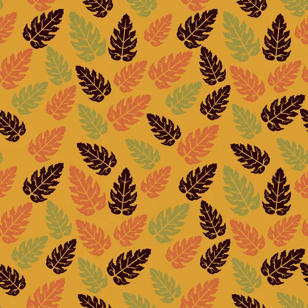 Осенний бесшовный листовой узор — стоковый вектор