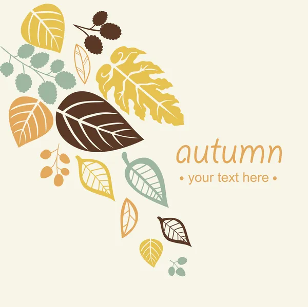 Autumn falling leaves background — Stock Vector