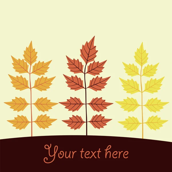 Fond d'automne avec des arbres — Image vectorielle
