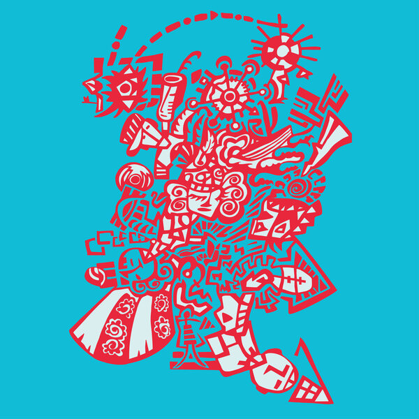 Абстрактный дизайн, мозаичная текстура
