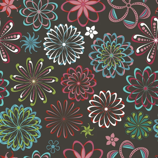 Motif floral sans couture — Image vectorielle