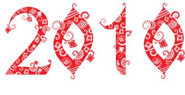 Yeni yıl biçimlendirilmiş işareti