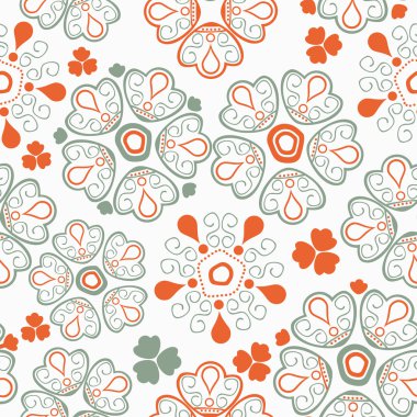 süslü çiçekler ile Seamless Modeli