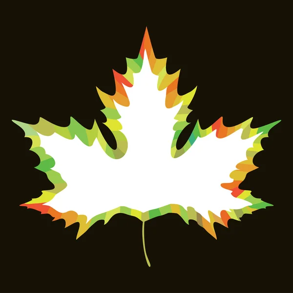 Herbstliches Ahornblatt-Design auf Schwarz — Stockvektor