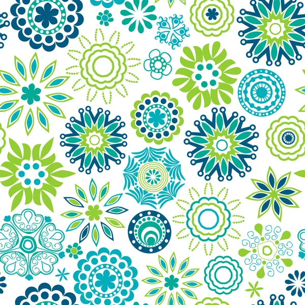 Bloemen naadloos patroon. — Stockvector