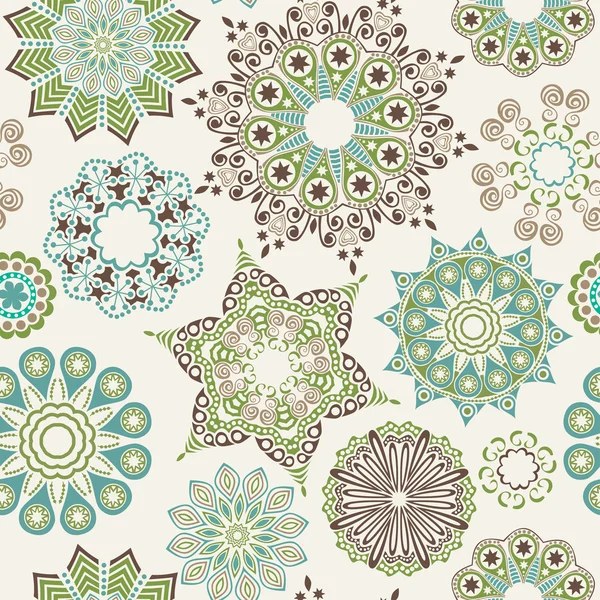 Motif floral lumineux sans couture — Image vectorielle