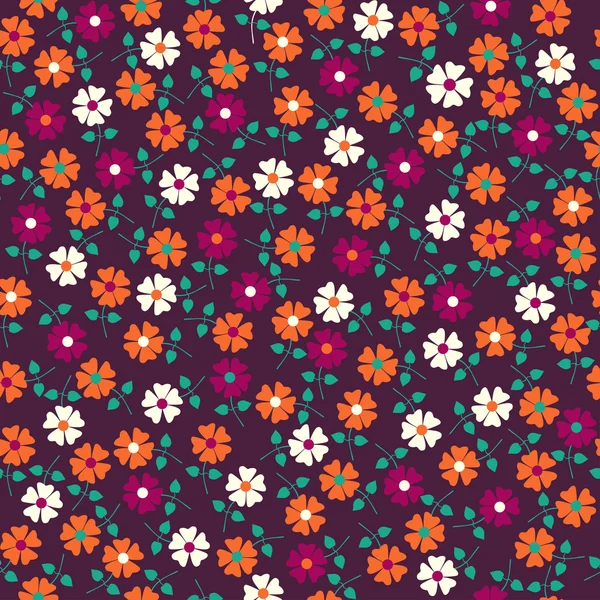 Motif floral sans couture. Texture fleurs. Daisy — Image vectorielle