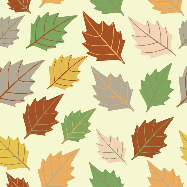 Autumnal seamless leaf pattern — Stock Vector