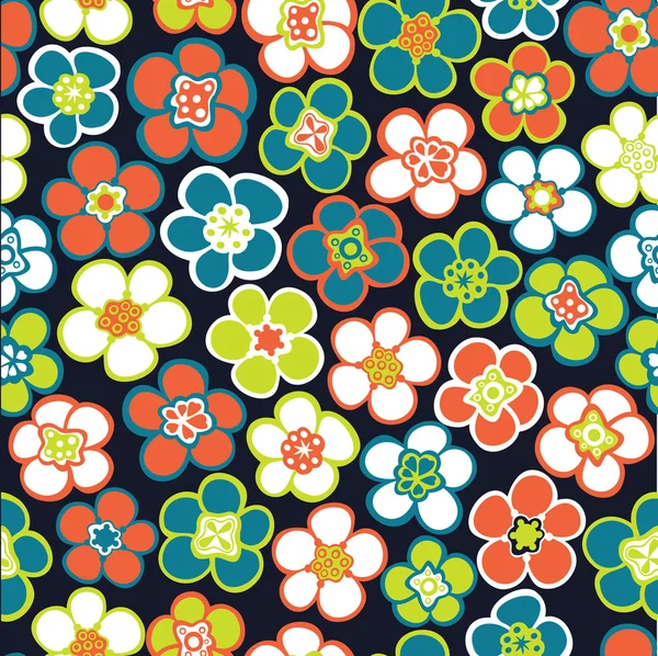 Motif floral sans couture. — Image vectorielle