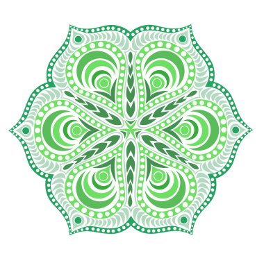 Hint takı, sürekli değişen çiçek desenli, mandala.