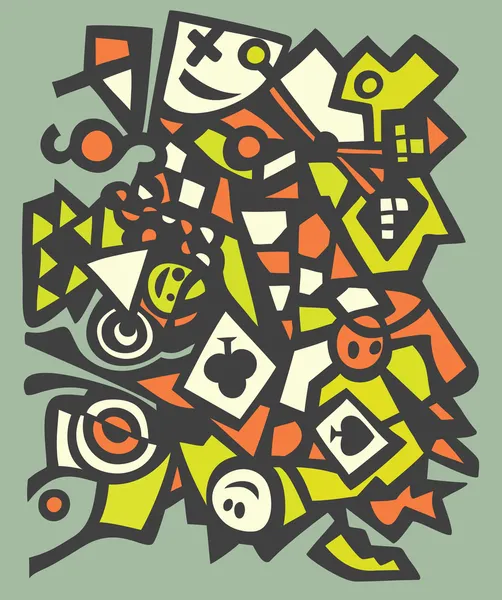 Design abstrait dans le style graffiti — Image vectorielle