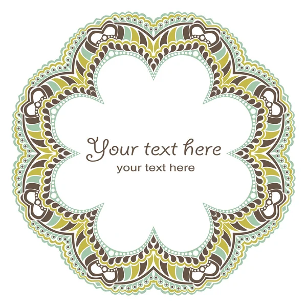 Decorative round frame — Stock Vector