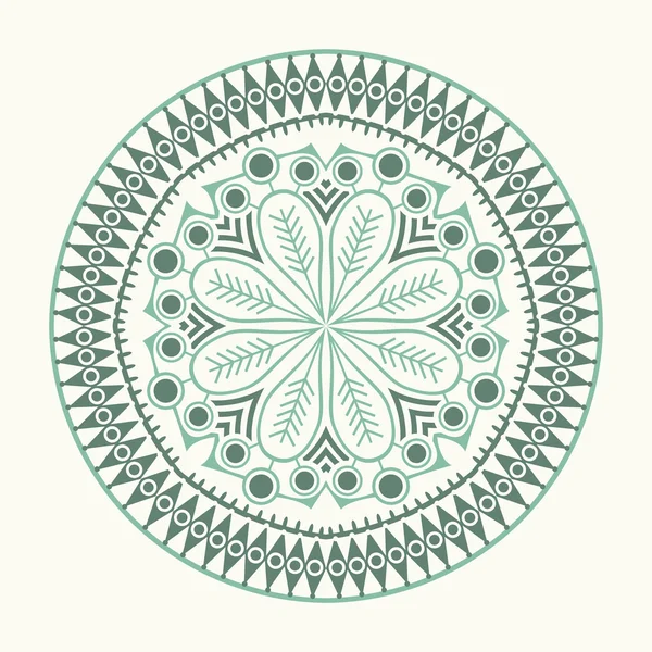 Indian ornament, kaleidoscopic floral pattern, mandala. — Stock Vector