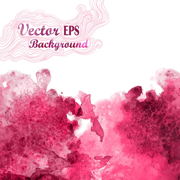 Vector wave in watercolor technique.Grunge background.Drop red abstract watercolor looks like wine splash — Stock Vector