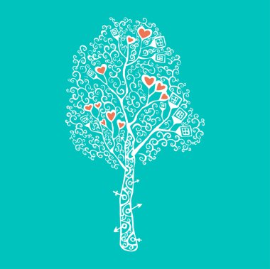 şirin Sevgililer ağaç