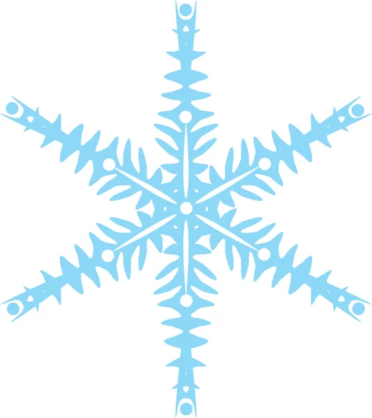 Encaje redondo ornamental, copo de nieve — Vector de stock