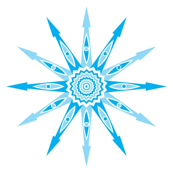 Decoratieve ronde kant, sneeuwvlok — Stockvector