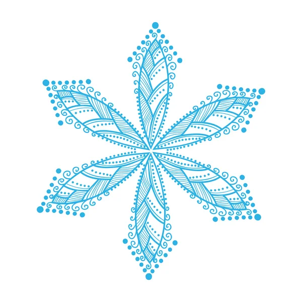 Rendas redondas ornamentais, floco de neve — Vetor de Stock
