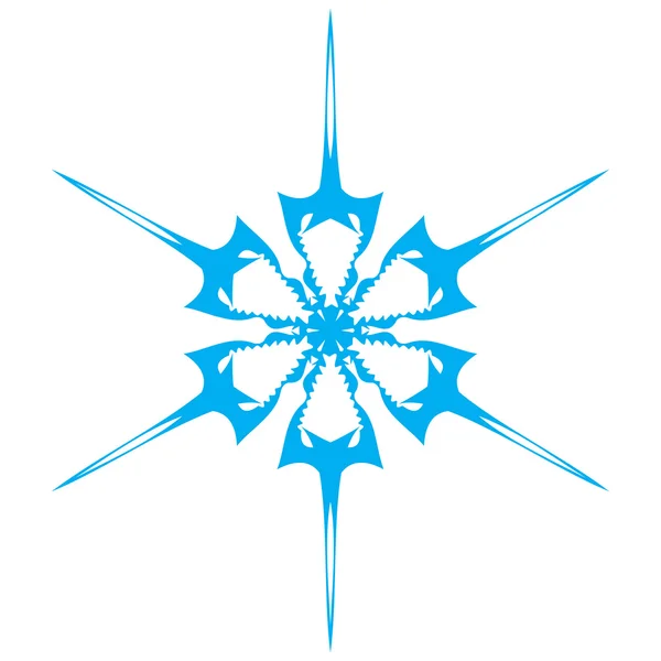 Dekorativa runda spetsar, snöflinga — Stock vektor
