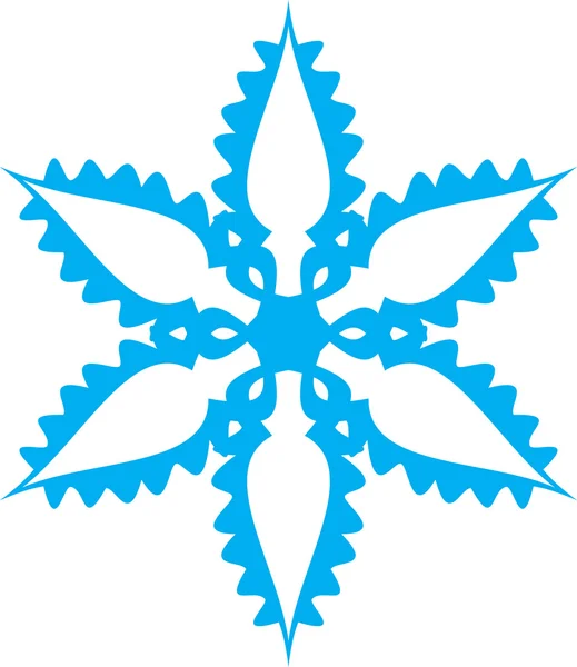 Encaje redondo ornamental, copo de nieve — Vector de stock