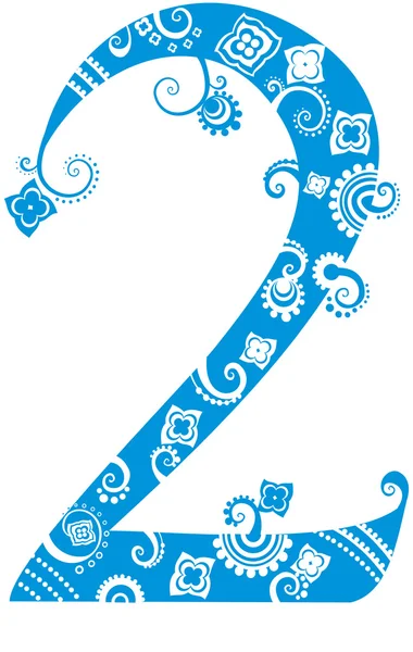 Stylisé numéro deux conception de symbole — Image vectorielle