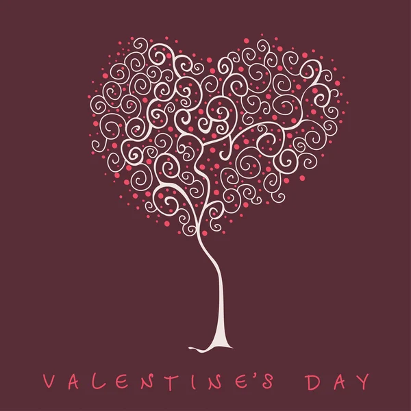 Arbre en forme de coeur — Image vectorielle