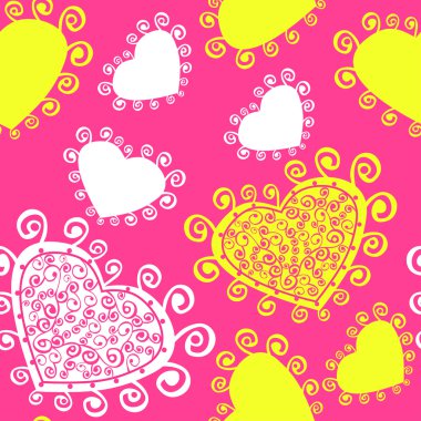 kalpleri ile romantik seamless modeli.