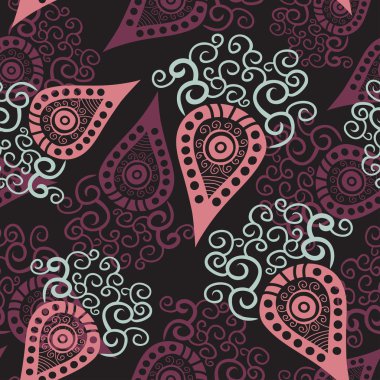 antika arka plan ile stilize havuç ile Seamless modeli. desenli doku.