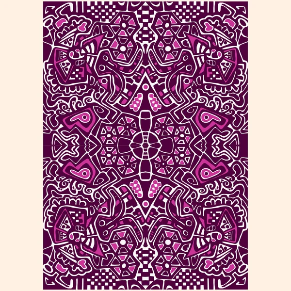 Arabesque mosaic pattern. Symmetric abstract oriental ornament background. — Stock Vector