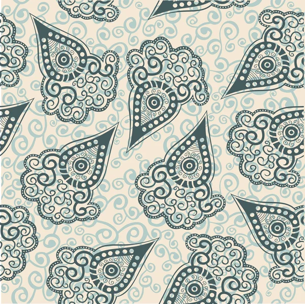 Padrão sem costura com cenoura estilizada com fundo vintage. Textura Paisley . — Vetor de Stock