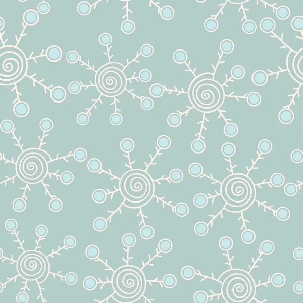 Flocons de neige motif sans couture. Éléments en spirale pour votre conception . — Image vectorielle