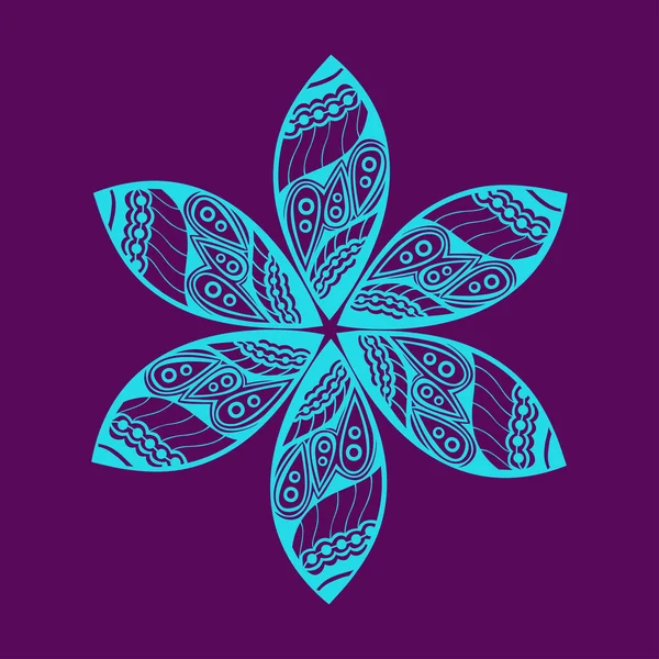 Adorno floral. Vector flor adornada . — Vector de stock