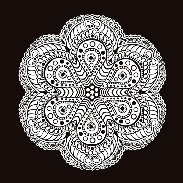 Ornamental round lace — Stock Vector