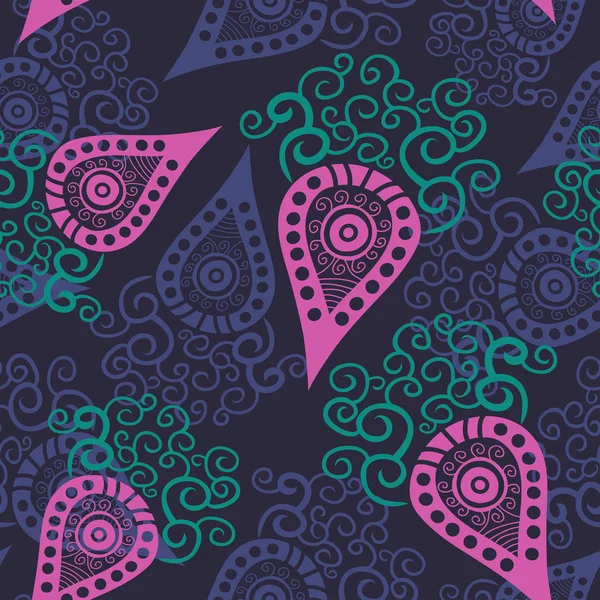 Patrón paisley sin costuras — Vector de stock