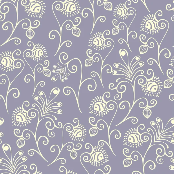 Floral naadloze textuur. — Stockvector