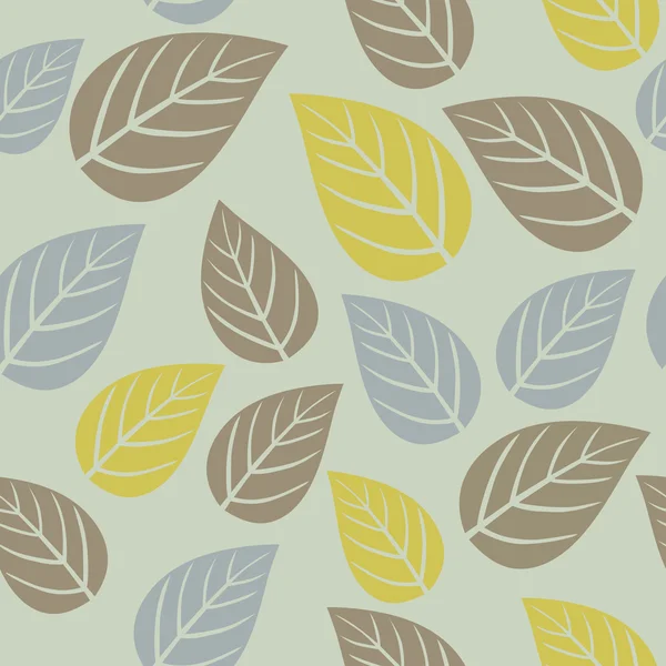 Un motif de feuille sans couture. Beau fond de feuilles — Image vectorielle