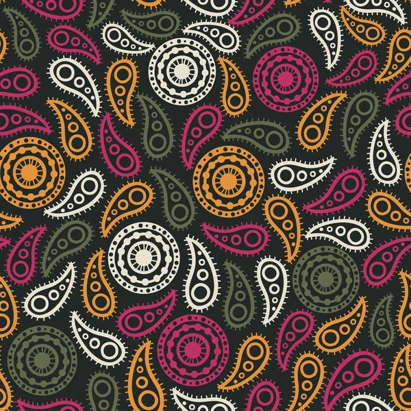 Patrón paisley sin costuras . — Vector de stock