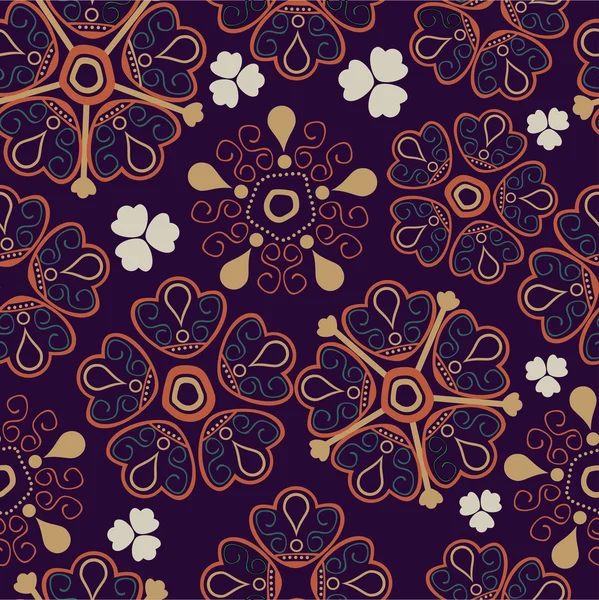 Textura perfecta con flores. Patrón floral. Adorno . — Vector de stock