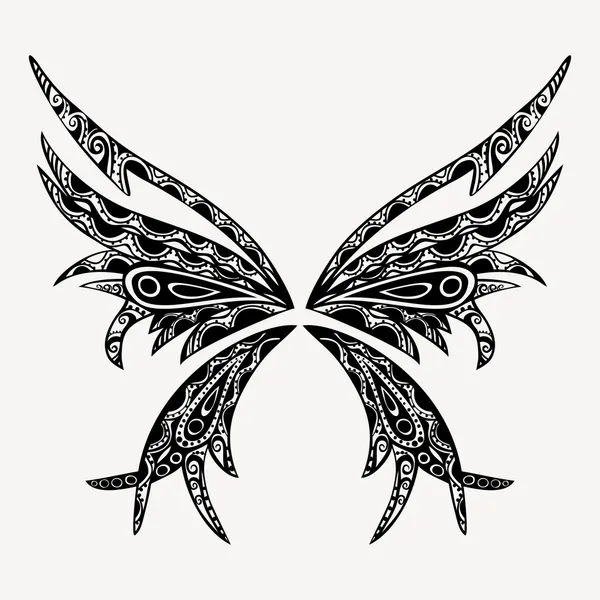 Mariposa tatuaje — Archivo Imágenes Vectoriales