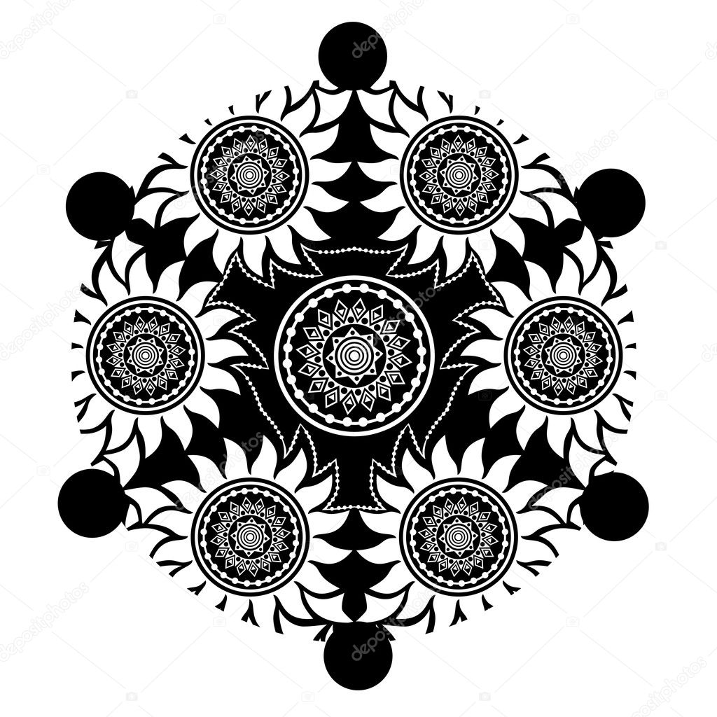 Tattoo round design Stock Vector by ©markovka 21234167