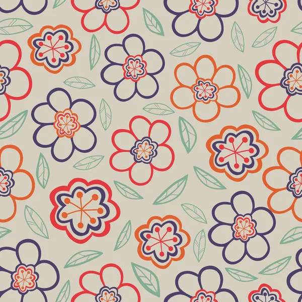 Textura sem costura floral . — Vetor de Stock